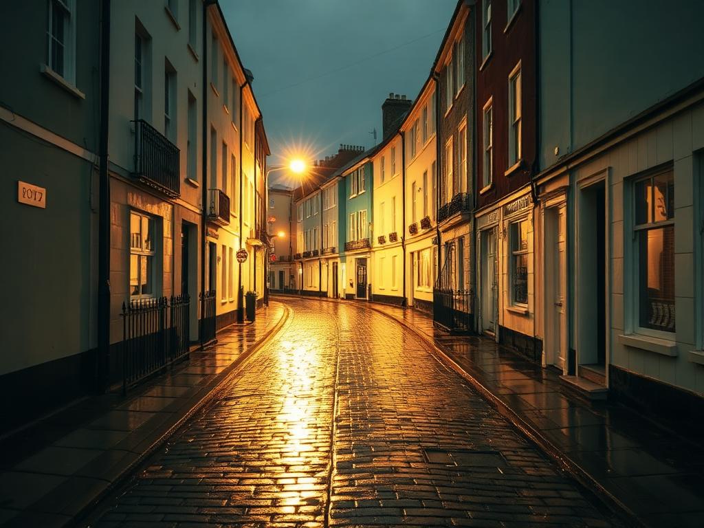 Middle Street in the rain
